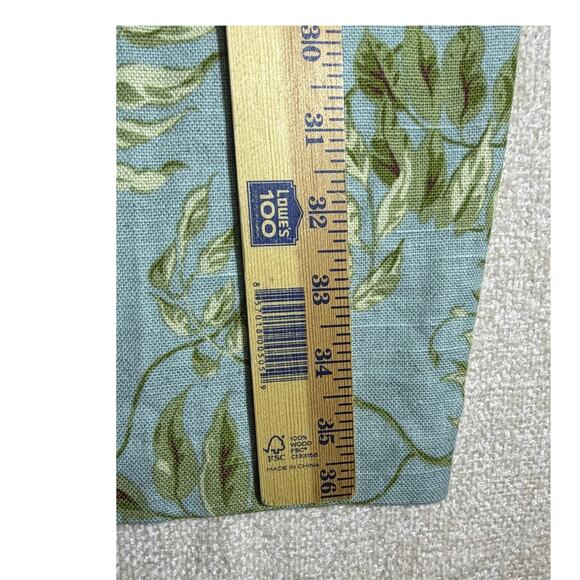 Coldwater Creek Women 12 Blue Floral Linen Blend Sleeveless Knee Length Dress - Picture 6 of 7